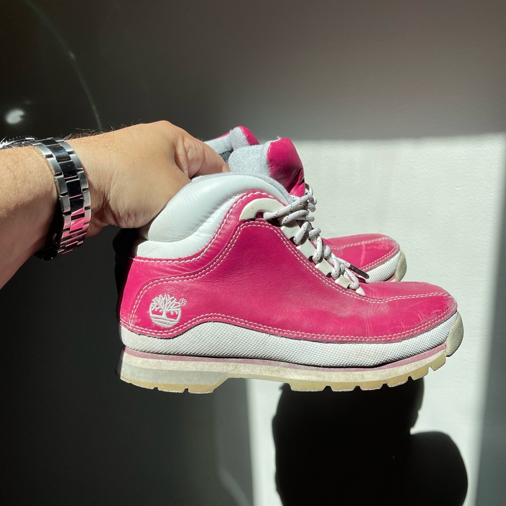 Pink Timberlands size 5.5 female